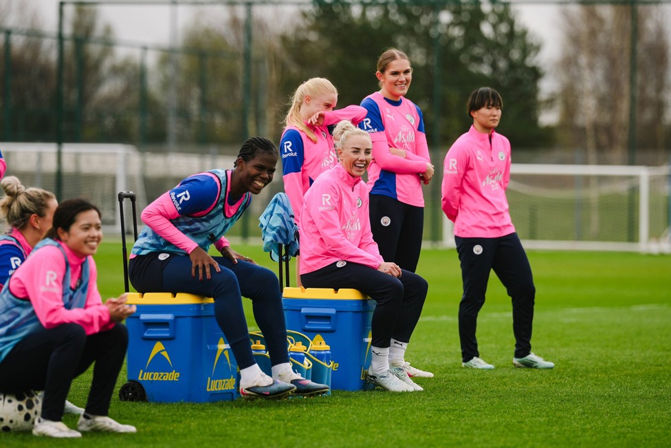 HAPPY CAMPERS: Whatever has happened here, it was pretty funny!