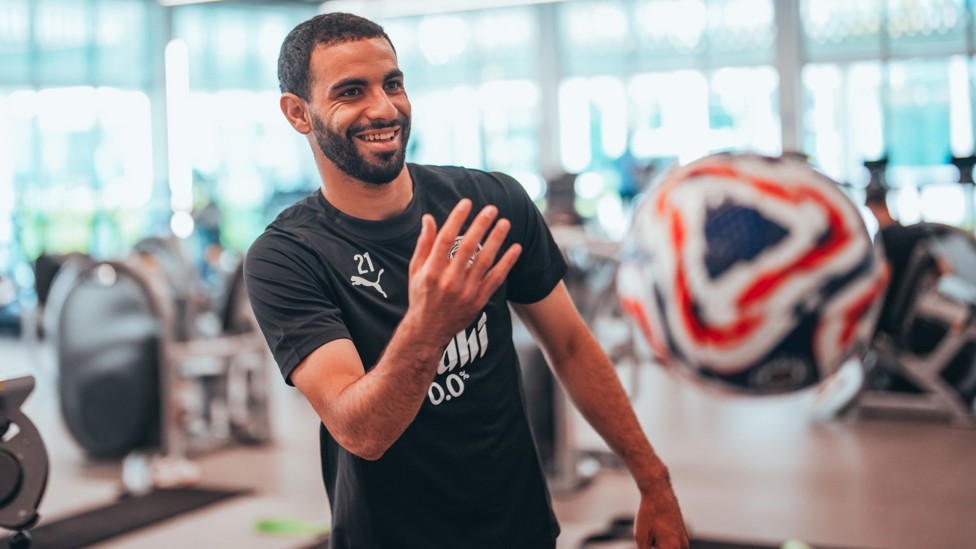 HAND IT TO HIM : Rayan Ait-Nouri throws the ball