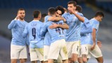 MAIN MAN: The team celebrate with the youngster after his great finish!