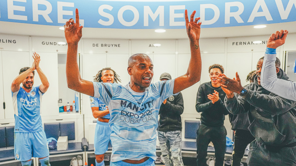 CAPTAIN, LEADER, DANCER : Fernandinho shows off his moves