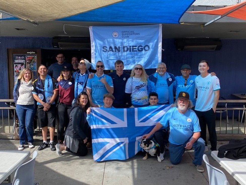 TRUE BLUES: San Diego branch members get in the derby spirit
