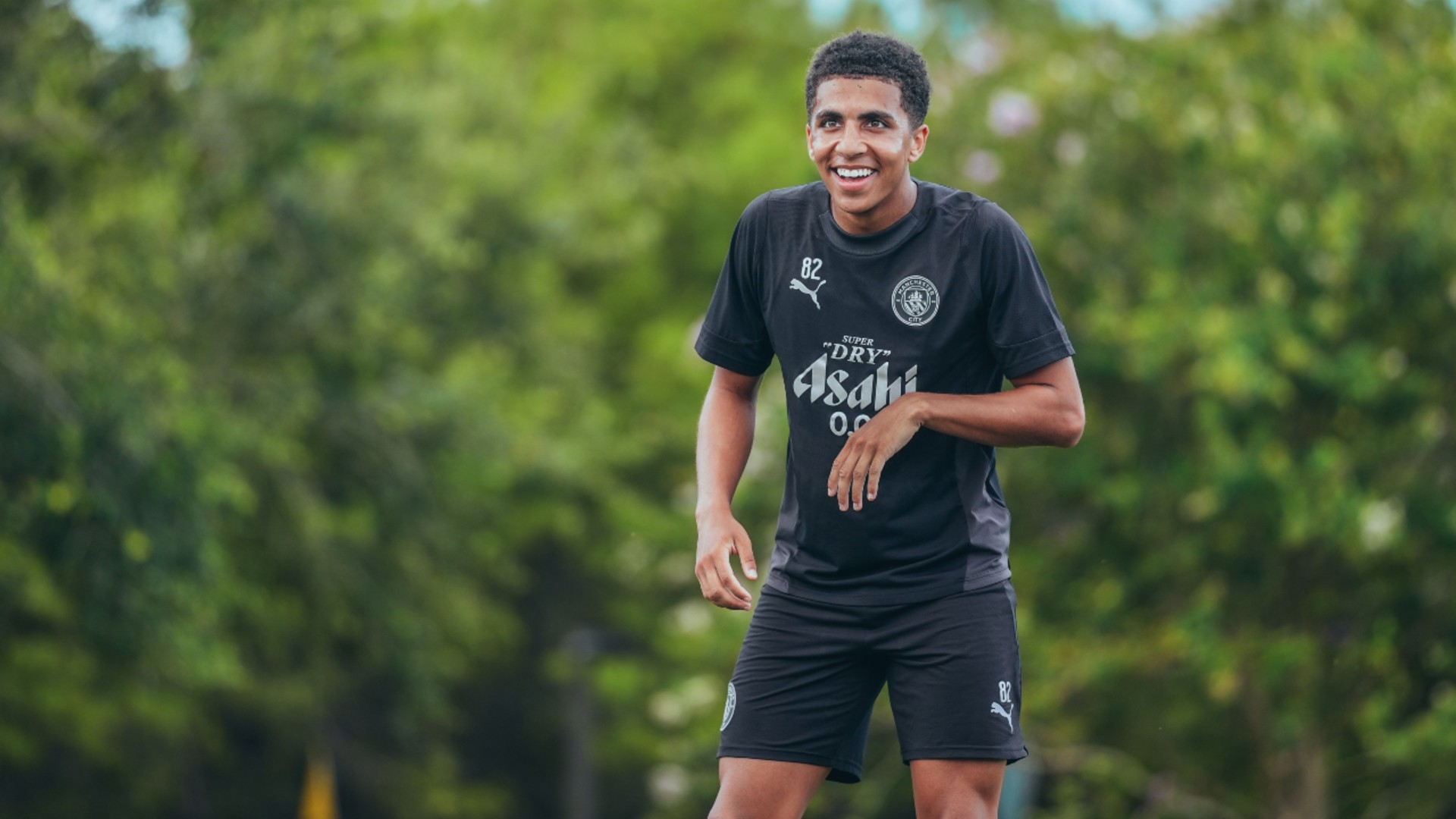 YOUNG GUN: Rico Lewis sees the funny side of things.