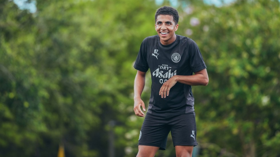 YOUNG GUN: Rico Lewis sees the funny side of things.