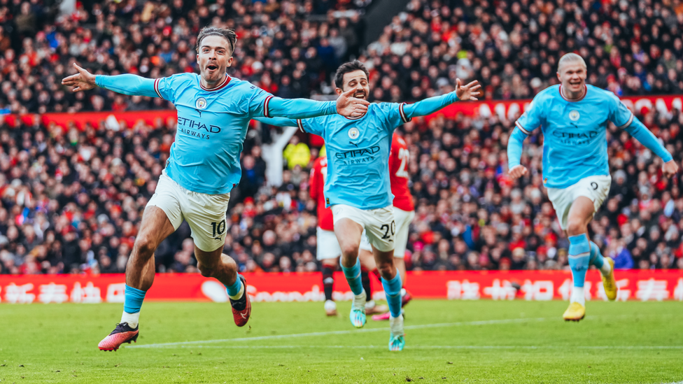 ON TARGET: Jack Grealish celebrates after his header