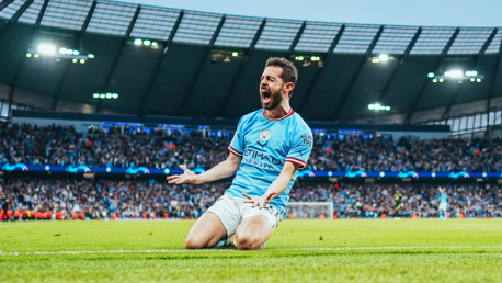 KNEE SLIDE: Bernardo enjoyed that one!