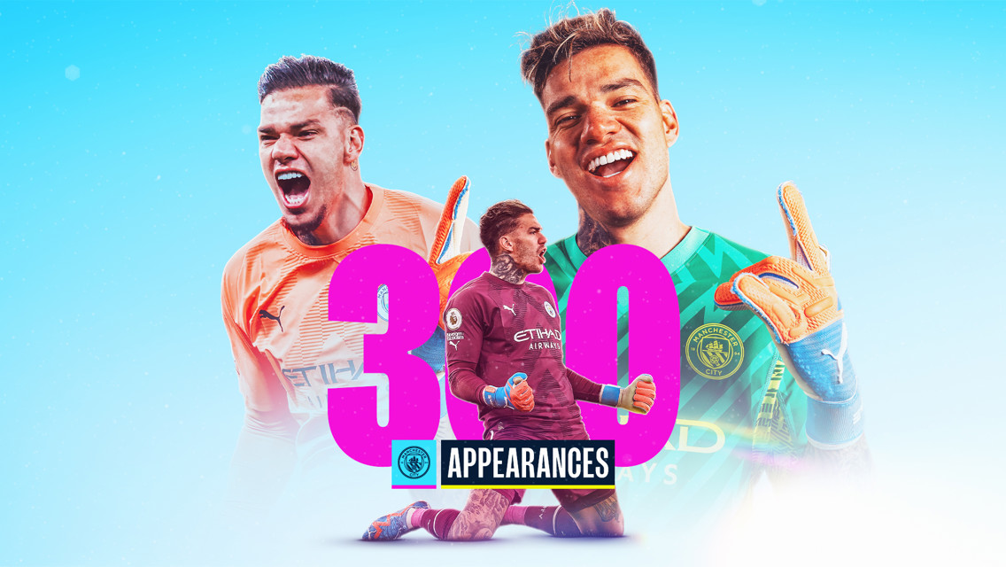 Ederson reaches 300 Manchester City appearances 