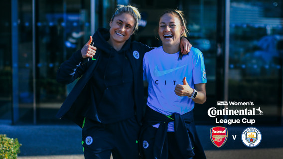THUMBS UP: Steph Houghton and Janine Beckie play up to the camera