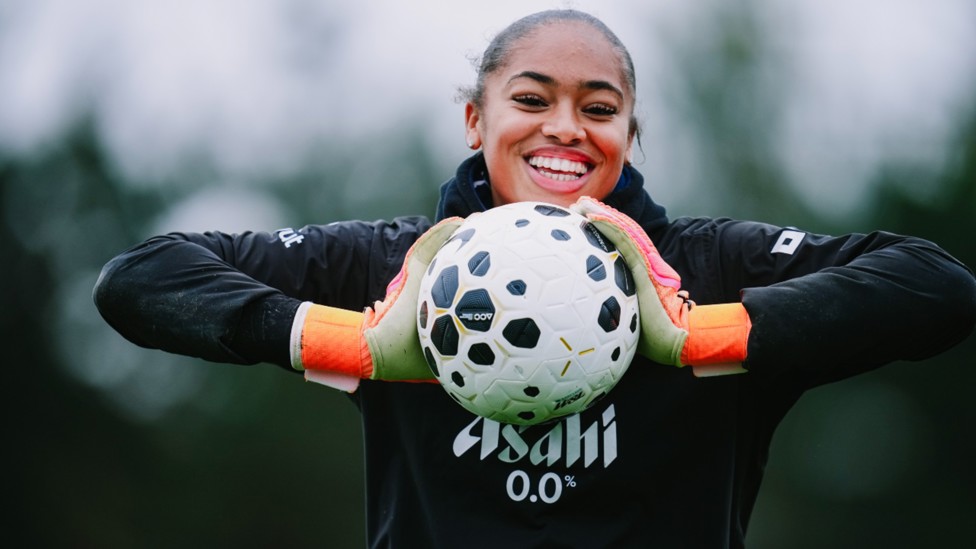 GLOVE STORY: Khiara Keating's expression summed up the mood in camp.