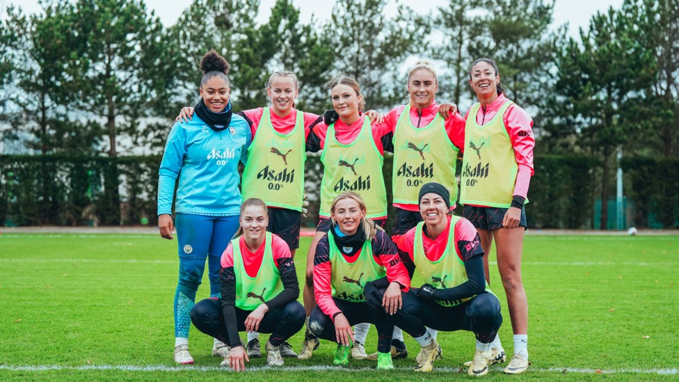 VICTORIOUS : The winners of the small-sided game pose for a team photo