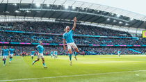 HAPPY HAALAND: Our number 9 enjoyed that one!