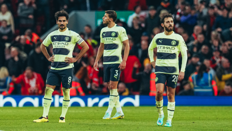 SETBACK: The players react as Salah opens the scoring for the hosts.