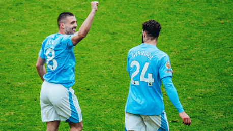 COMPATRIOTS: Kovacic and Gvardiol celebrate.