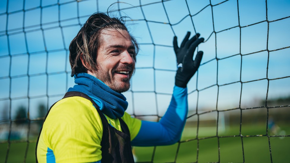 ALL SMILES : Jack Grealish in buoyant mood as a trip to the East Midlands approaches