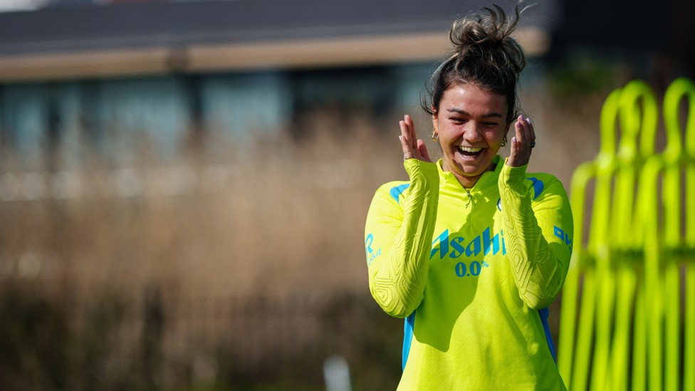 FLYING FULL-BACK : Laura Wienroither in high spirits