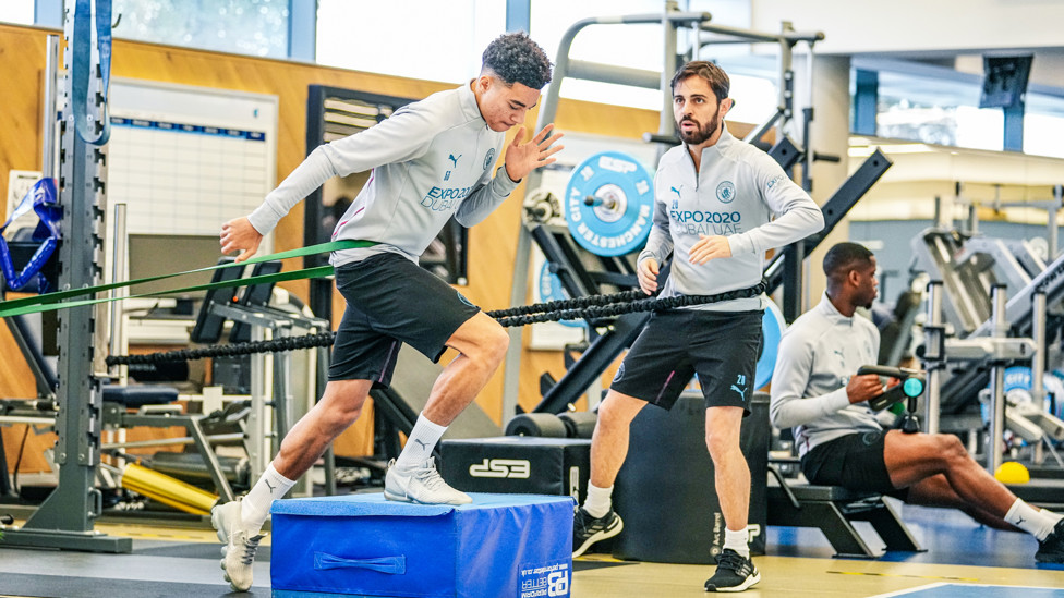 DRIVING FORCE: Sam Edozie and Bernardo Silva were also hard at work