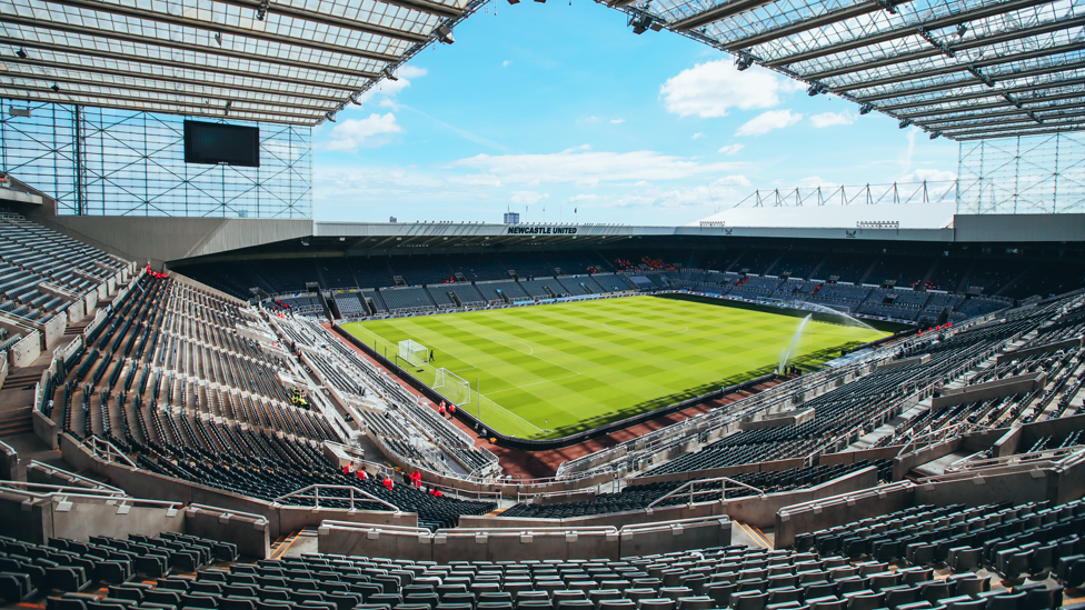 AWAY DAY : St James' Park bathed in sun ahead of City's visit.