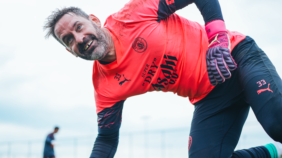 SAFE HANDS : Scott Carson cracks a smile