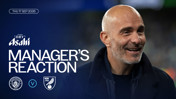 Image featuring a manager smiling with text detailing a post-match reaction for Manchester City vs Norwich City scheduled for Thu, 17 Sep 2026.