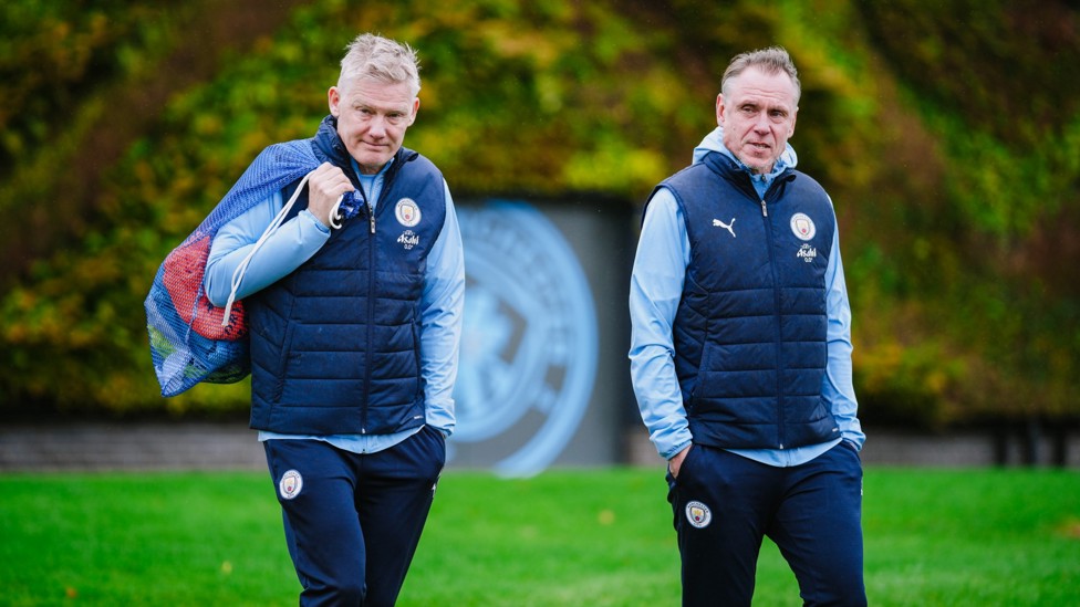 THE GAFFER: Andree Jeglertz heads into training