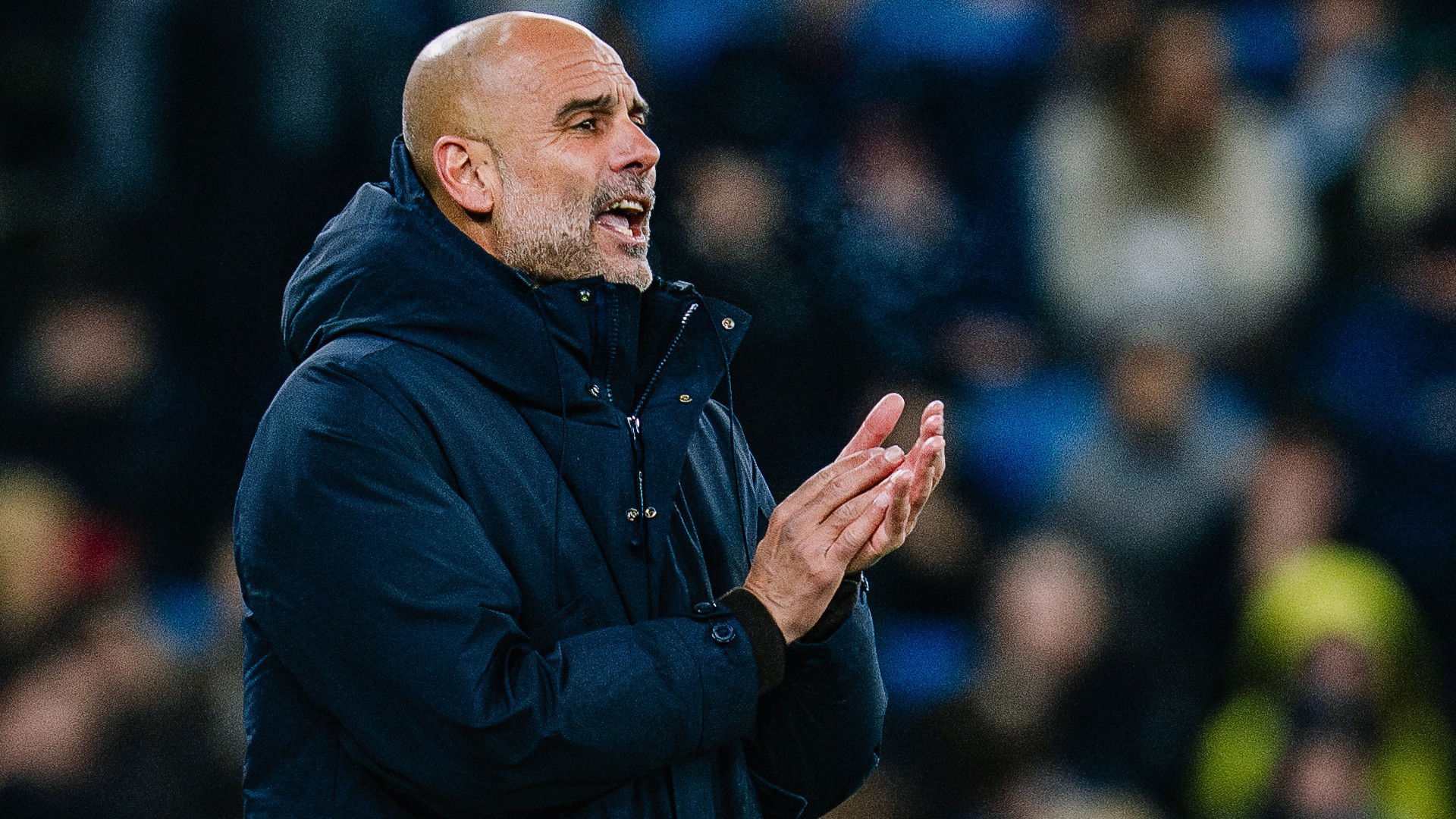 THE BOSS: Pep Guardiola urges City on.