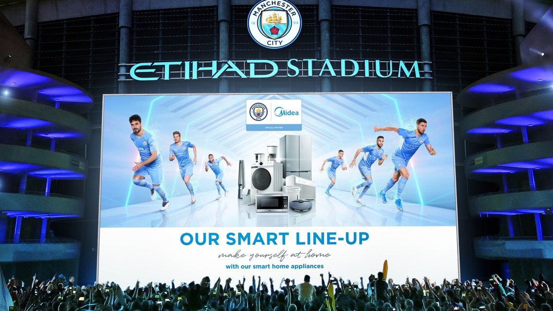 Manchester City extends partnership with Midea