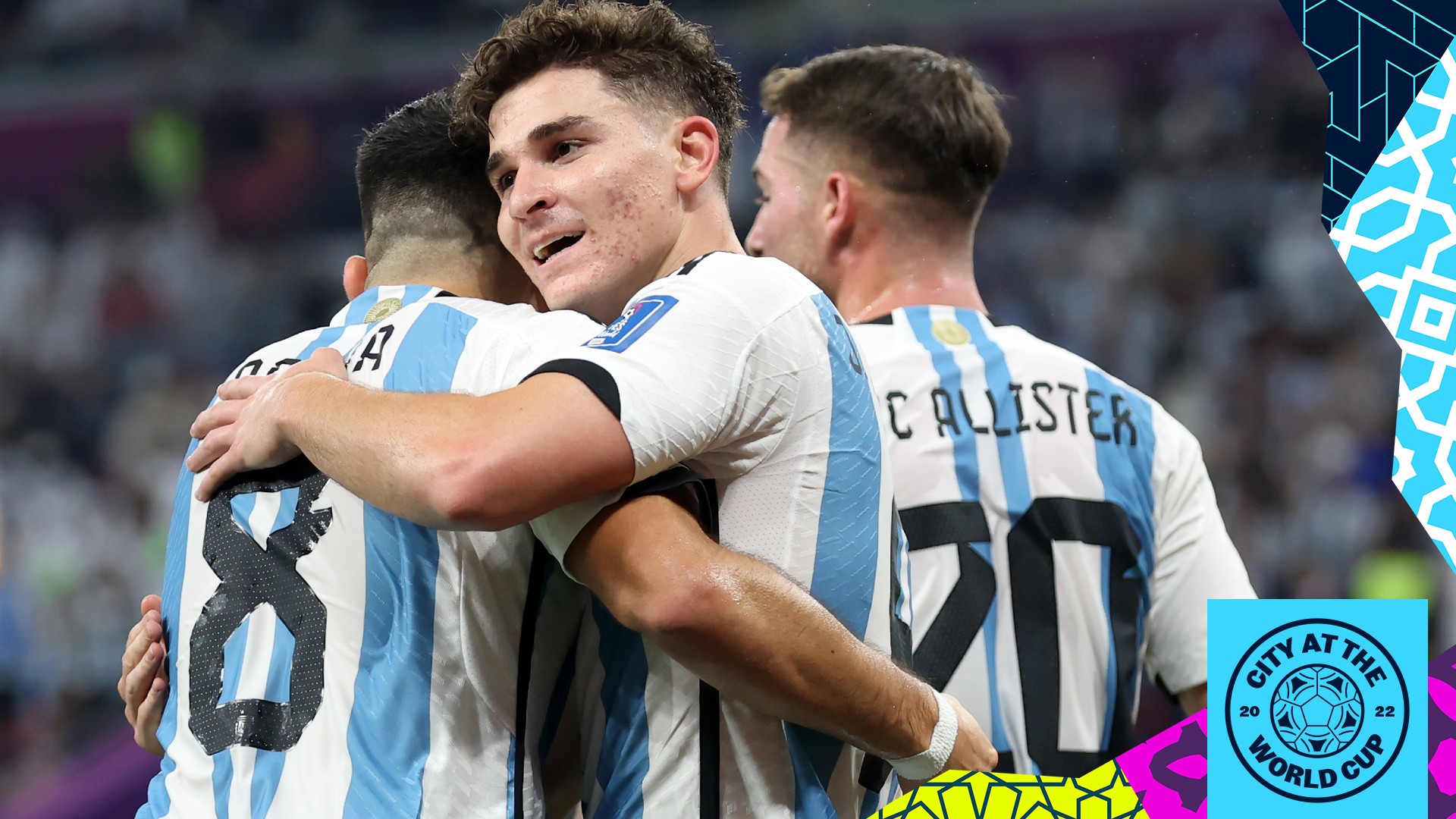 AWESOME ALVAREZ : City forward helped Argentina to the World Cup quarter-finals.
