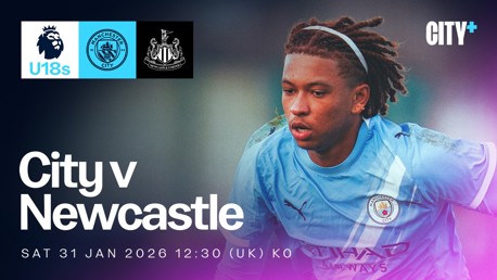 Watch City U18s v Newcastle United U18s on CITY+