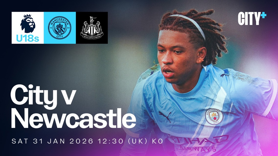 Watch City U18s v Newcastle United U18s on CITY+
