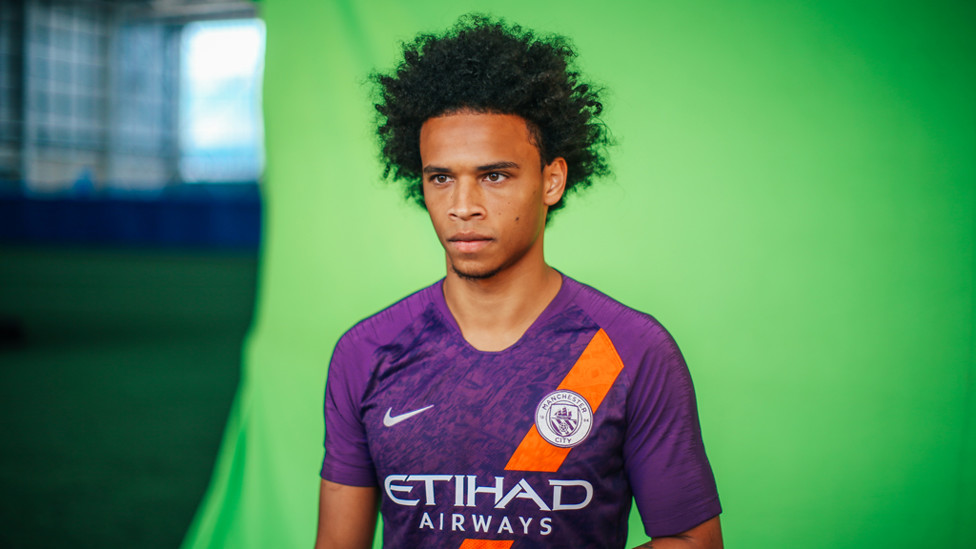 PURPLE REIGN : Leroy Sane models City's new third strip