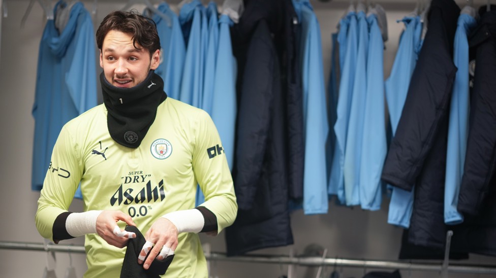JAMES TRAFFORD: All smiles ahead of training