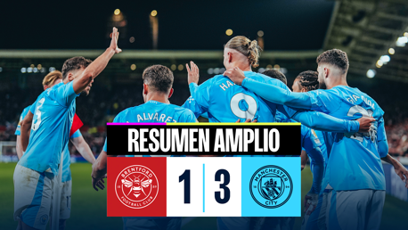 Brentford 1-3 City: resumen amplio