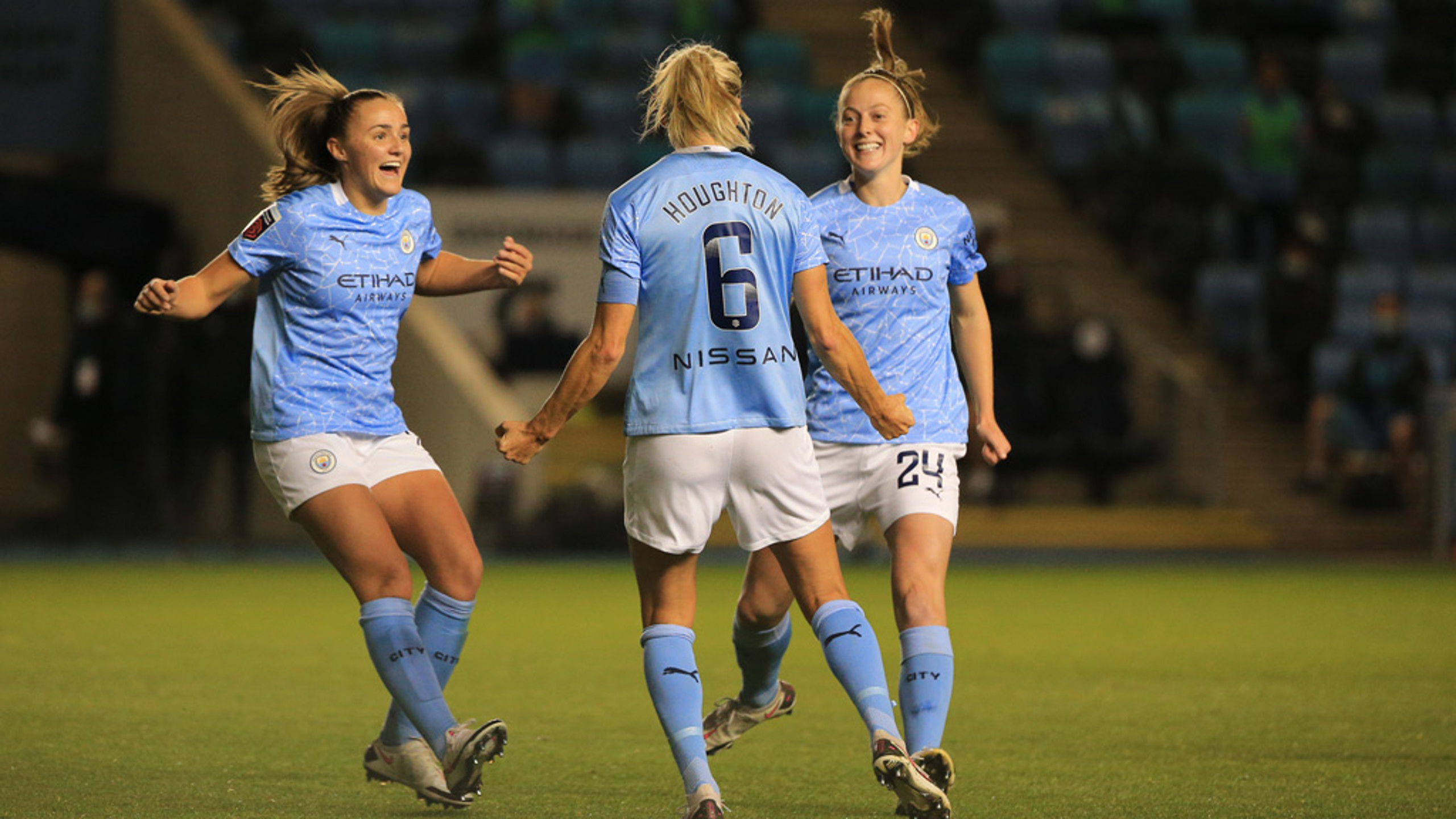 Houghton and Mewis fire City to FA Cup Final