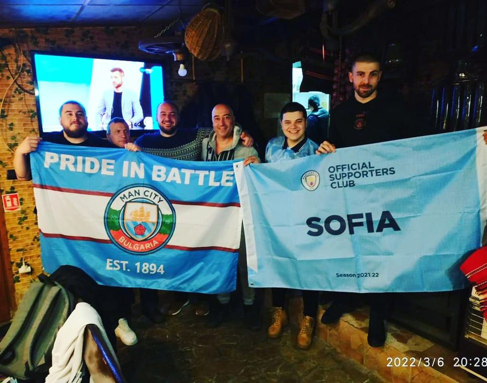 PRIDE GUYS: Sofia members fly the flag