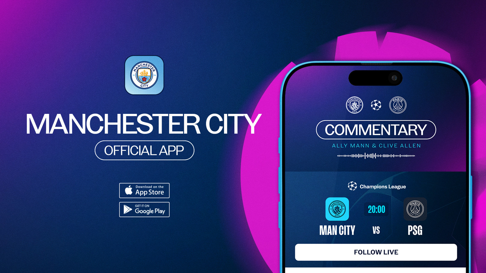 Subscribe to CITY+ for live audio commentary of PSG clash