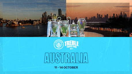 Treble Trophy Tour to visit Sydney and Melbourne