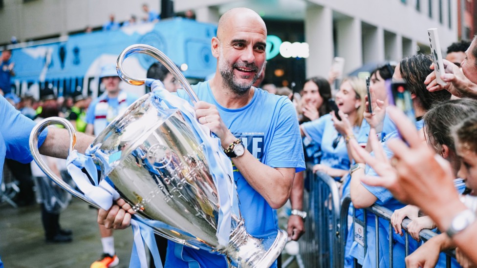 PARADE TIME : Taking the Champions League on to the streets of Manchester