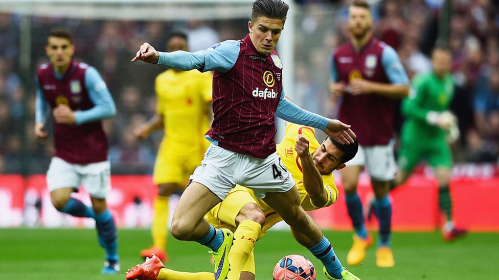 BOCAH AJAIB WEMBLEY: Grealish terlibat dalam dua gol saat Aston Villa bakluckan Liverpool untuk menuju final Piala FA 2015