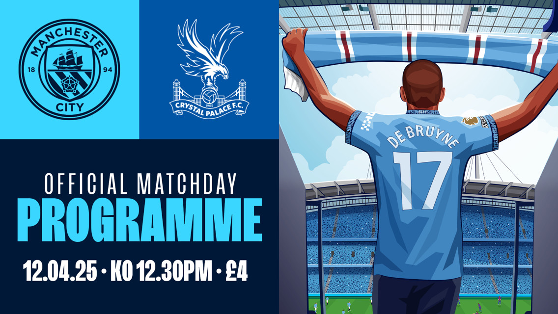 KDB cover, Matheus Nunes interview, Geoff Thomas XI in Palace programme