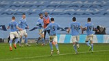 SQUAD GOALS: The team celebrate the breakthrough