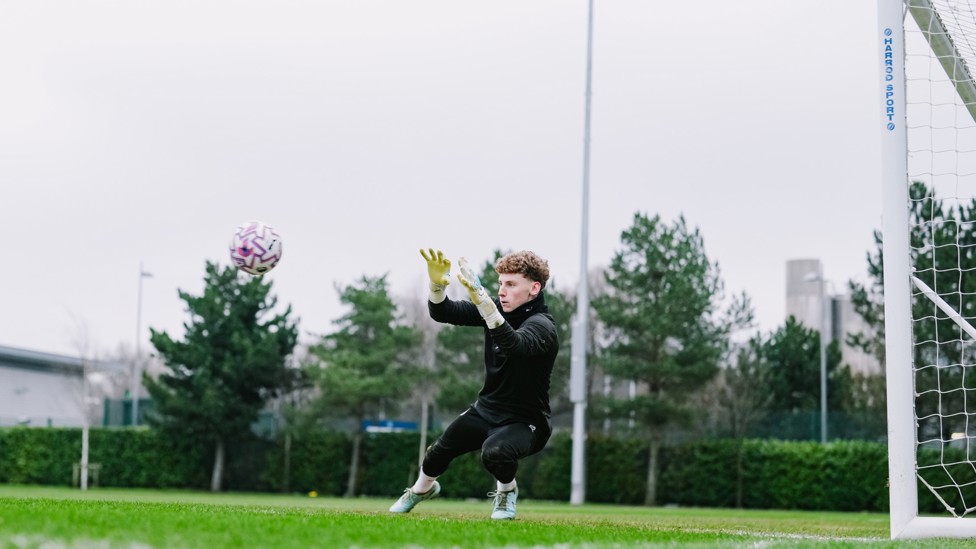 FULLY FOCUSED : Jack Wint makes a great save.