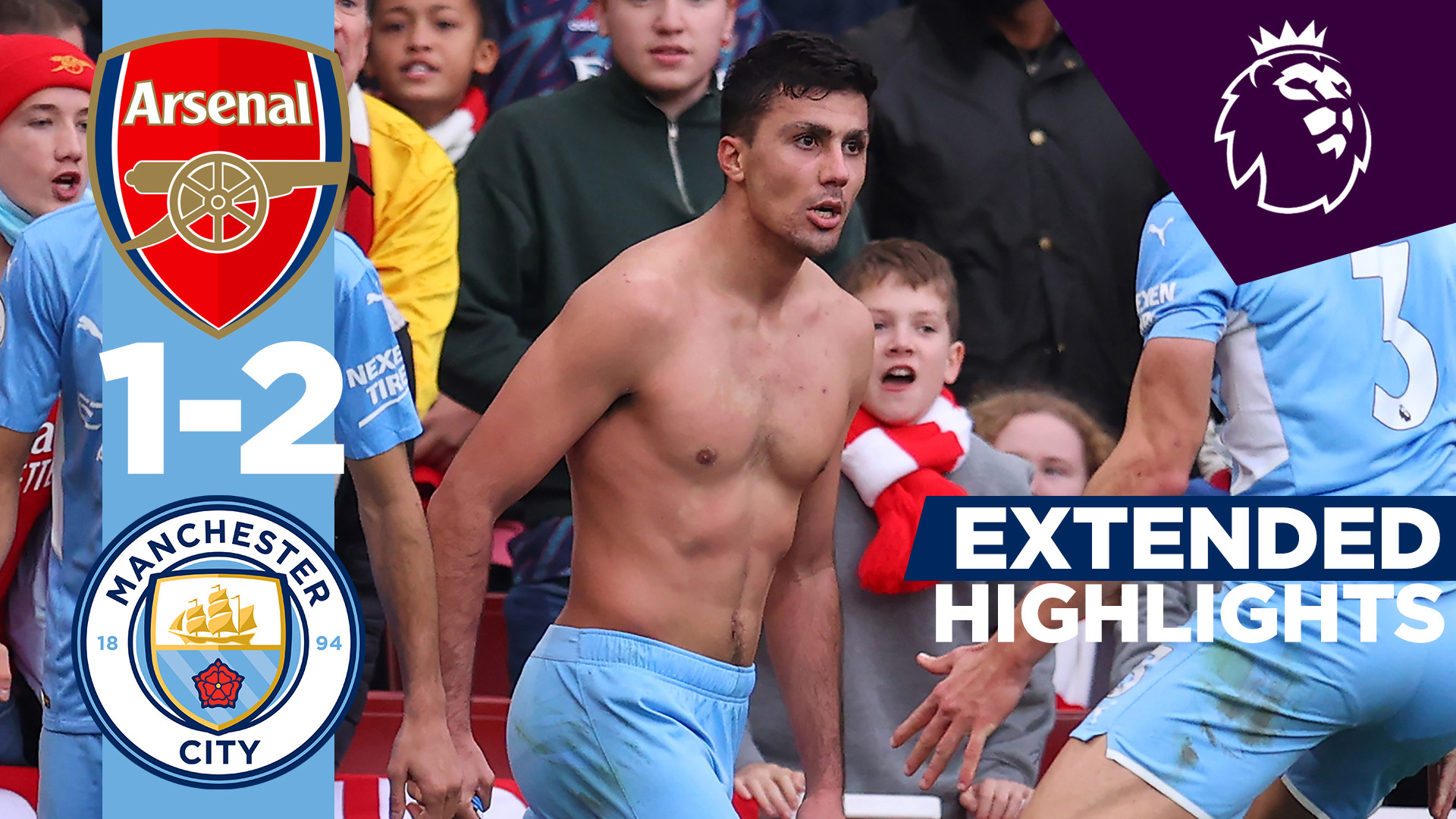 EXTENDED HIGHLIGHTS, Man City 4-1 Arsenal