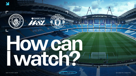 How can I watch City v Manchester United on TV? 