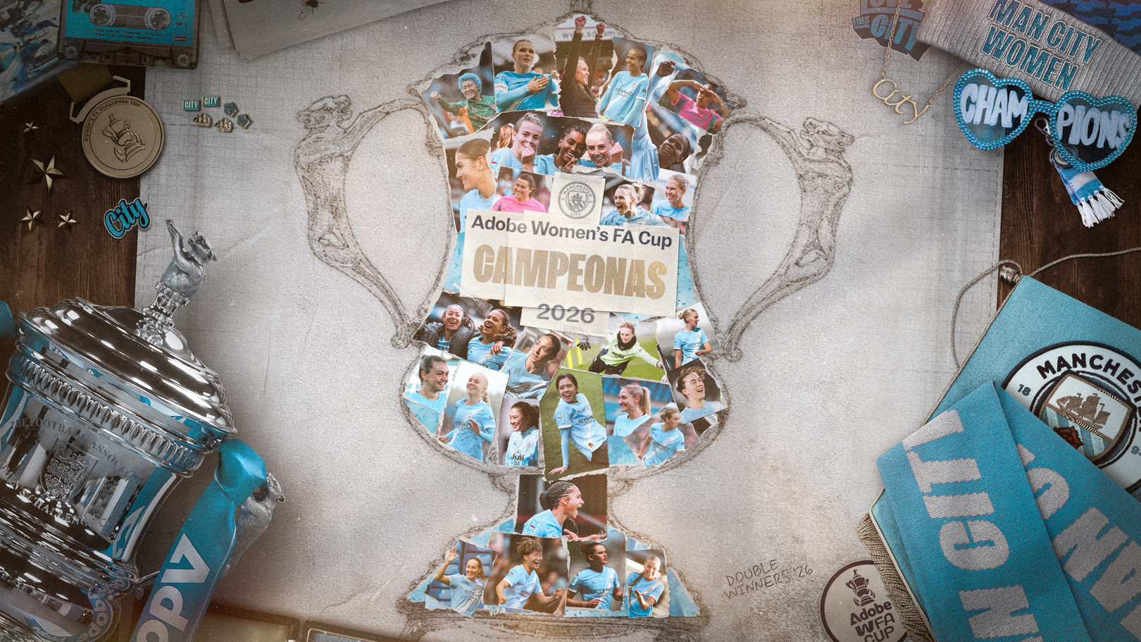 ¡El City es campeón de la Adobe Women's FA Cup después de derrotar al Brighton!