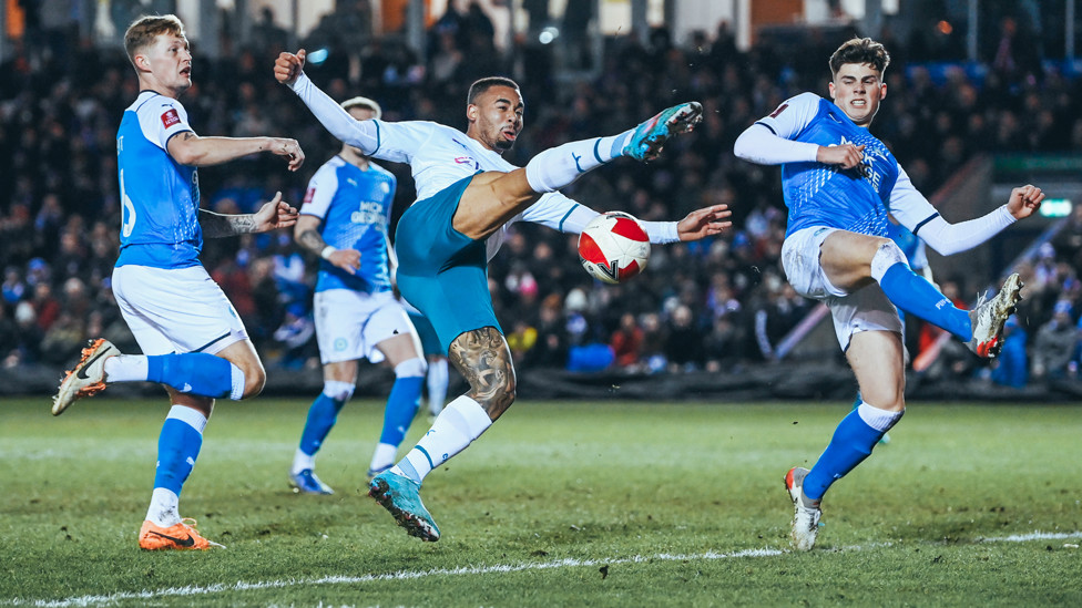 GETTING CLOSER : Jesus misfires as City push for the opener.