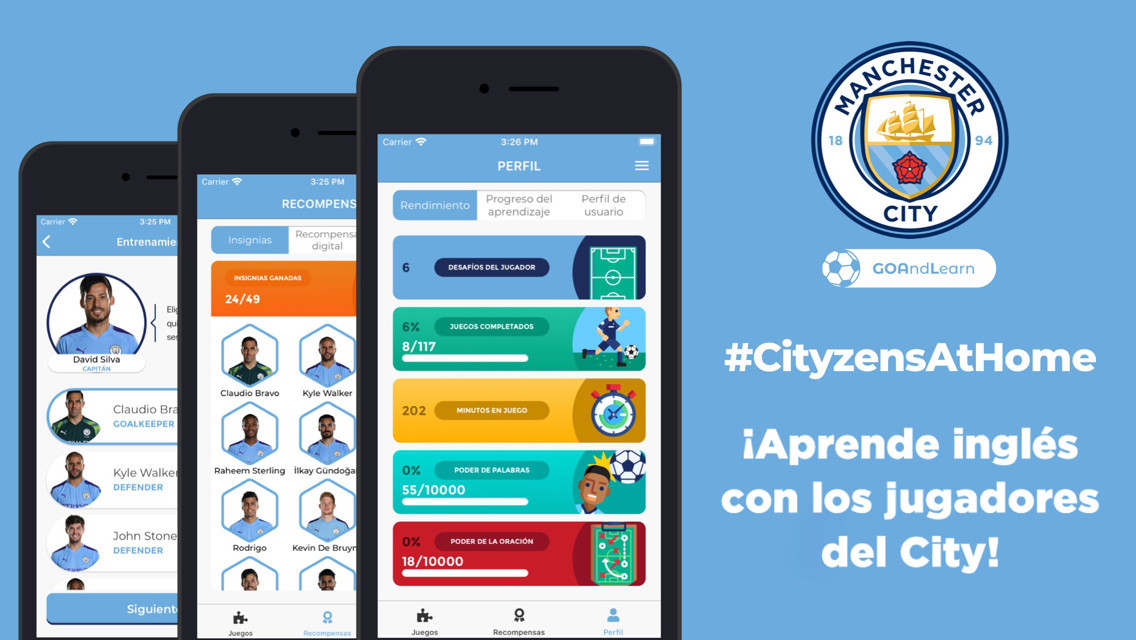 Aprende inglés con GO And Learn y los jugadores del Manchester City