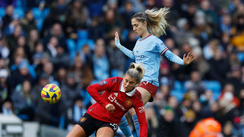 ETIHAD STADIUM : The Spain international helped earn a 1-1 draw against Manchester United in front of a record 44,259 fans in December 2022