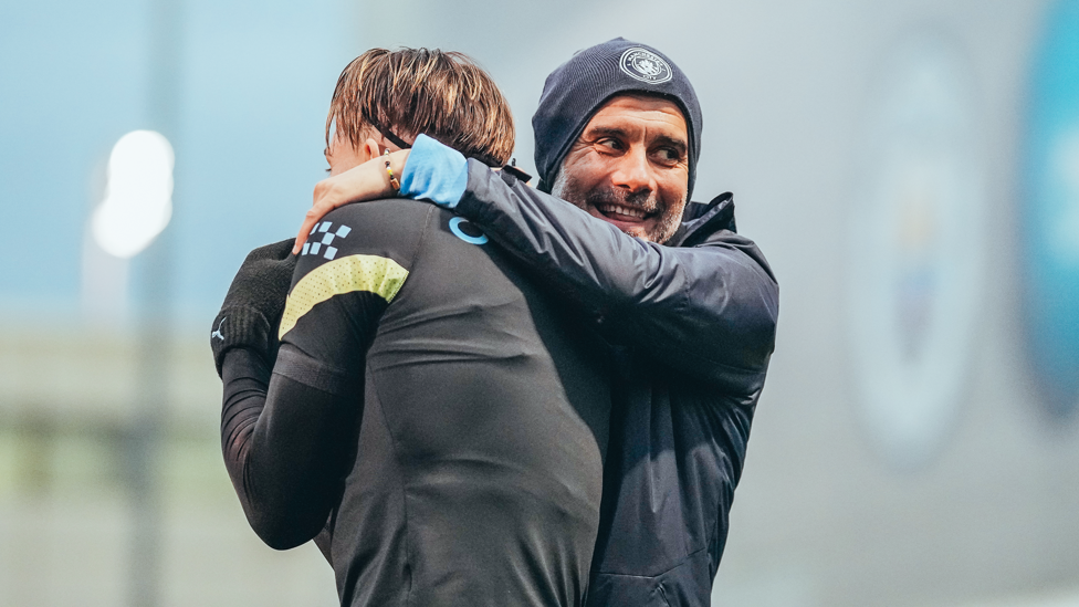 THAT FRIDAY FEELING : The Boss hugs Jack Grealish