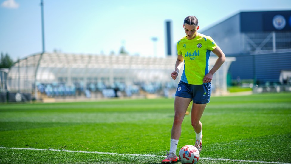 ONE OF OUR OWN : Lily Murphy shows off her dribbling skills