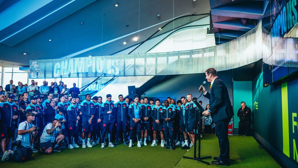 PROUD DAY : Ferran Soriano at a presentation at the National Football Museum