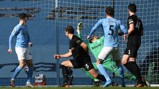 STRIKER'S FINISH: Stones expertly puts City back into the lead with just over 20 minutes remaining.